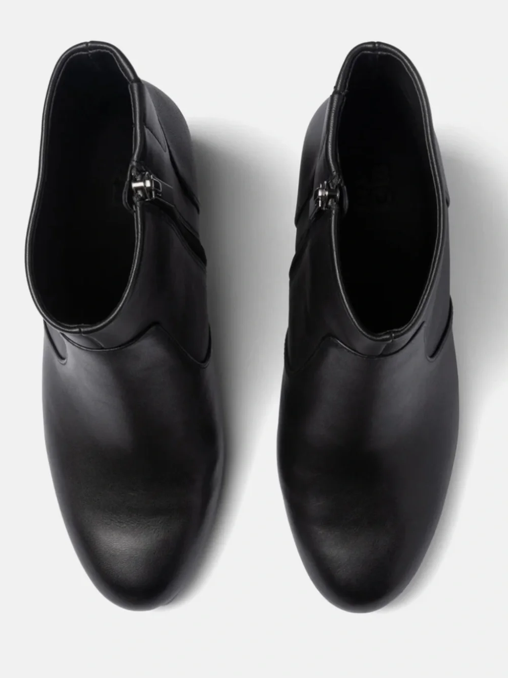 ABEO Walking Co Black Leather Block Heel Ankle Boot